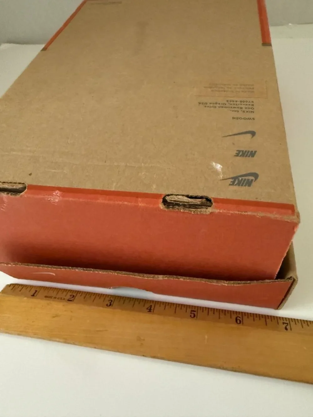 Vtg Nike empty shoebox in classic orange & brown eco-friendly design Just Do It